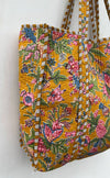 Gold Botanical Tote Bag
