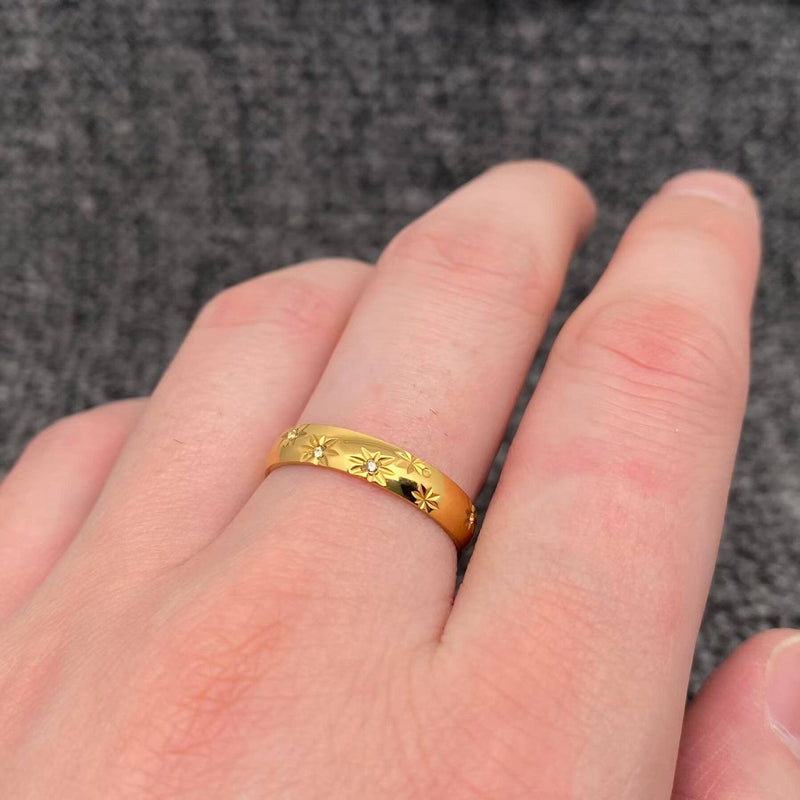 Inlaid Stars Ring