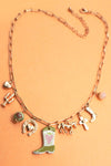 Western Boot Charm Necklace