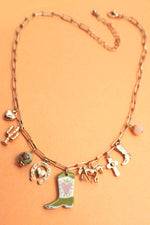 Western Boot Charm Necklace