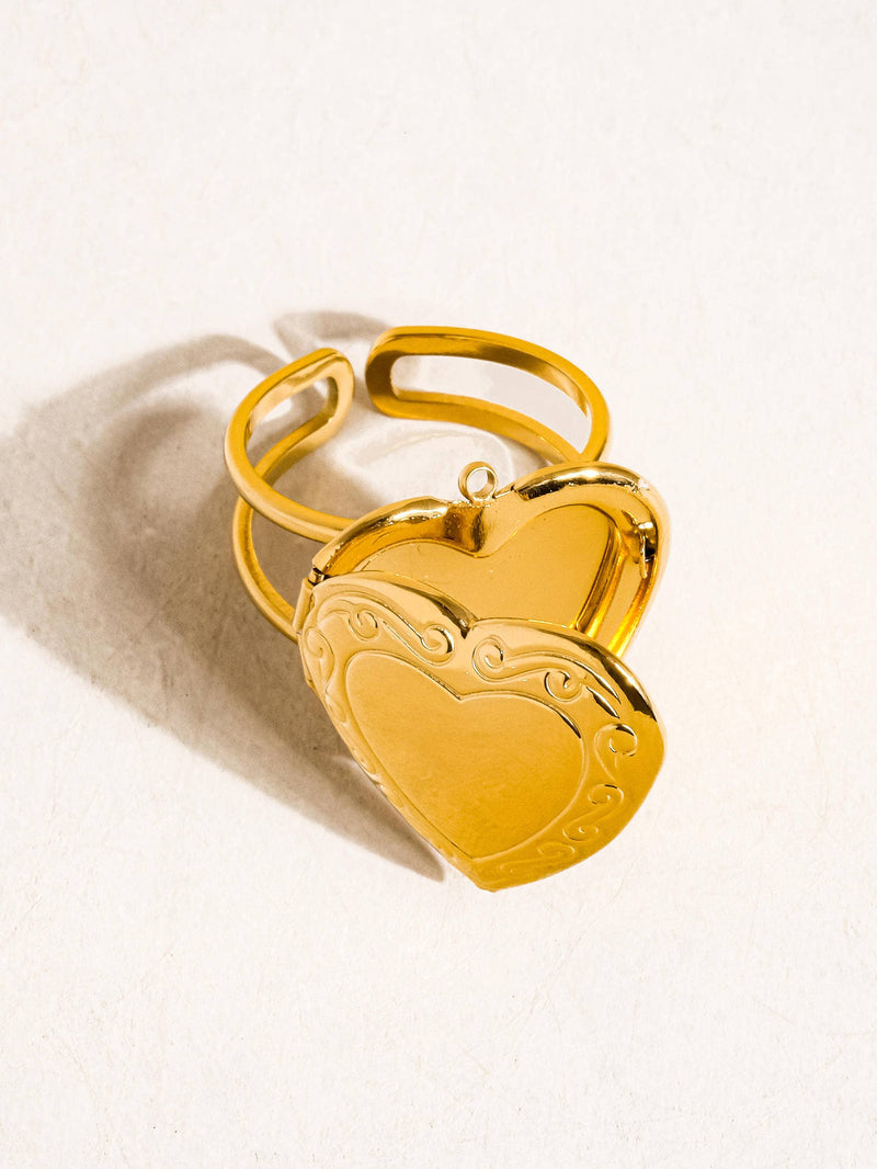 Sefina Locket Heart Ring