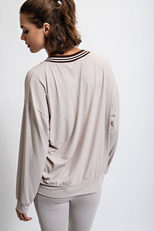 Curvy Mocha Jersey Long Sleeve
