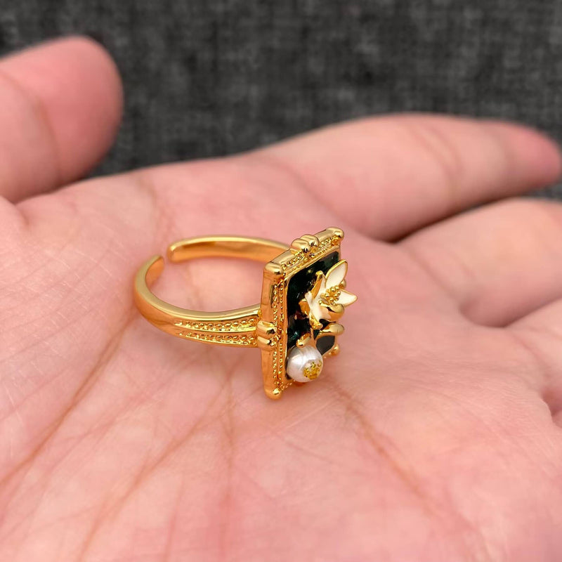 Vintage Oil Painting Ring