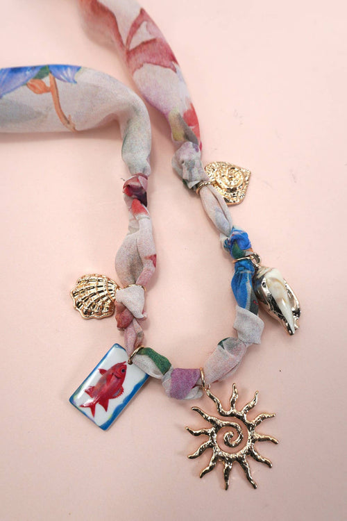 Sun Scarf Necklace