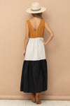 Color Block Maxi Dress