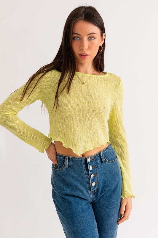 Lime Long Sleeve Top