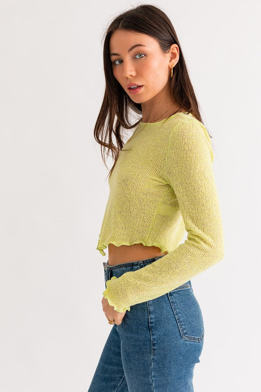 Lime Long Sleeve Top