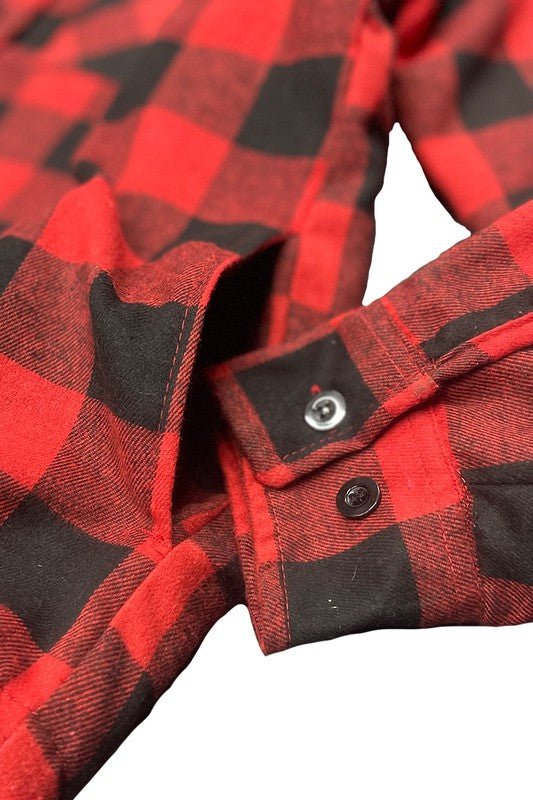 Mens Quilted Padded Flannel