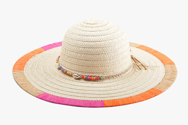 Beaded Band Straw Hat