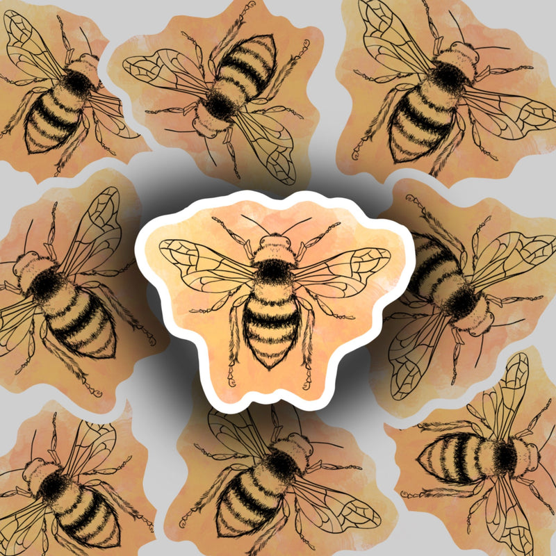Bee Watercolor Sticker