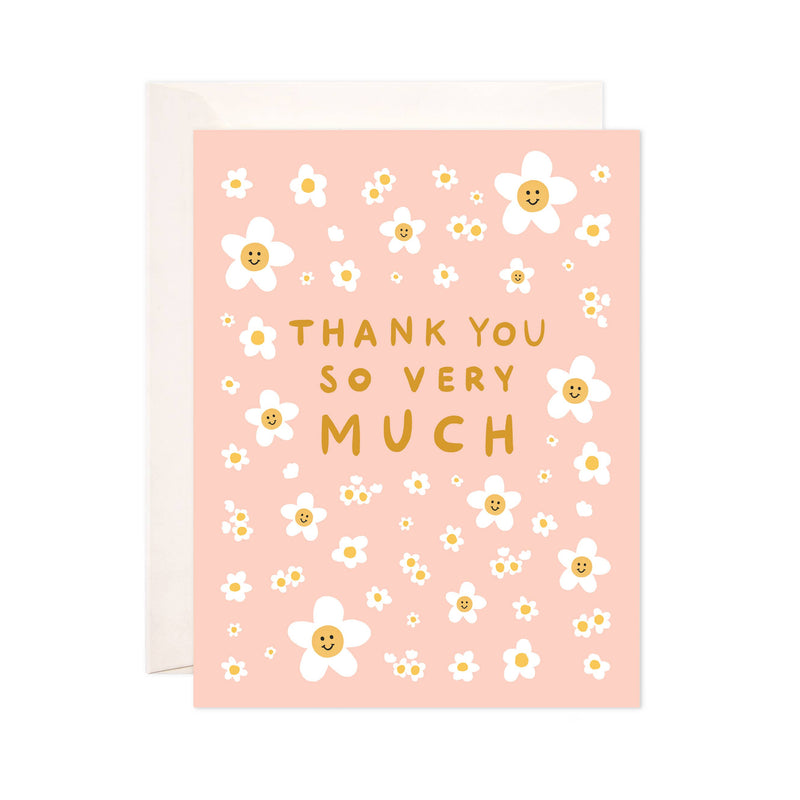 Flower Smile Thanks Greeting Thank You Card