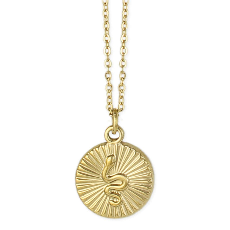 Gold Serpent Amulet Necklace