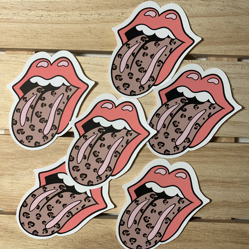 Cheetah Tongue Sticker