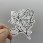Clear Butterfly Sticker